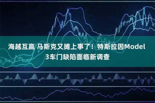 海越互赢 马斯克又摊上事了！特斯拉因Model 3车门缺陷面临新调查