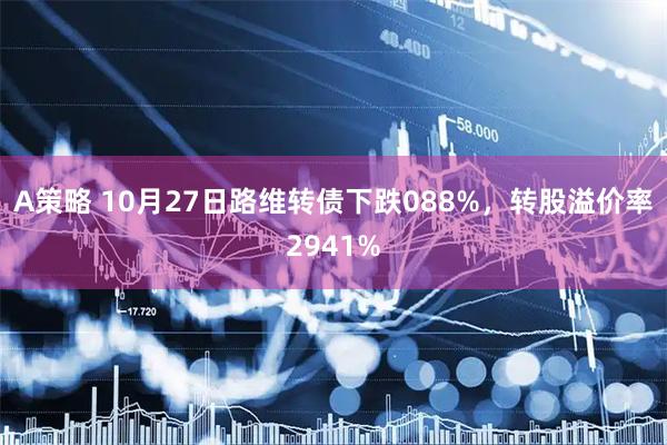A策略 10月27日路维转债下跌088%，转股溢价率2941%